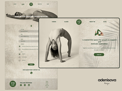 Yoga Website branding clean design graphic design landing landingpage mobile ui uidesign uiux ux web web site yoga