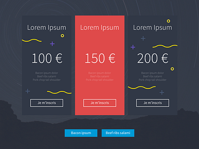 Pricing table snippet