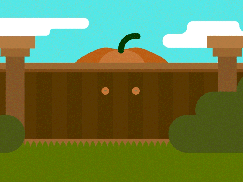 Stalking Pumpkin animation creepy garden guacam lawn mower loop pumpkin stalking