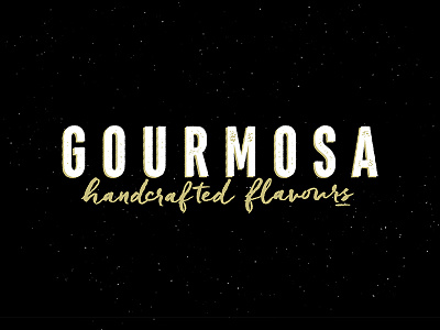 Gourmosa - Handcrafted Flavours branding flavours food gold gourmosa handcrafted indian logo uk