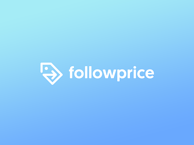 Followprice rebrand arrow follow gradient icon line logo minimal price simple startup tag