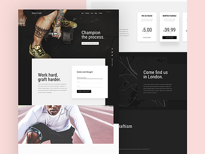 Graftism - Homepage clean design form gym homepage interface landing page pricing ui ux web