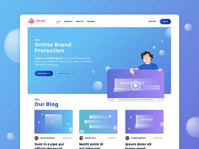 Landing Exploration figma landing polpo ui ux web web app web service