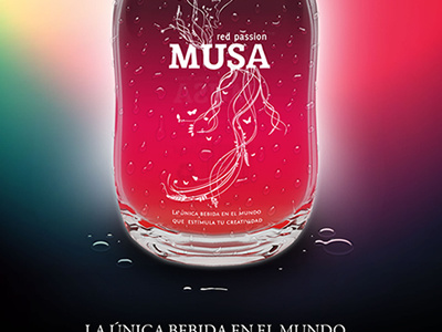 Musa creative drink 3d bottle colors creative drink floral logo musa packaging photoshop
