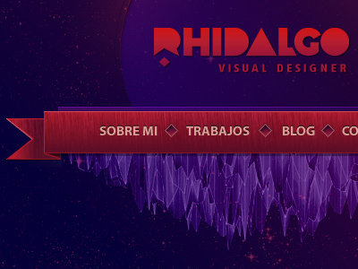 Rhidalgo V8 3d navigation portfolio stars website