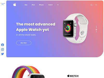 Apple Watch Web Design - Adobe XD apple watch best free prototype ui ux webdesign