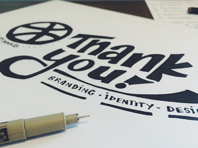 Thank You! debut handlettering lettering micron