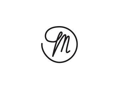 "M" Lettermark clean handlettering letterform lettering line type