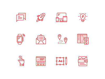 Digital Agency Line Icons