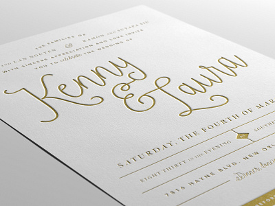 Letterpress Wedding Invitation invitation invite letterpress typography wedding