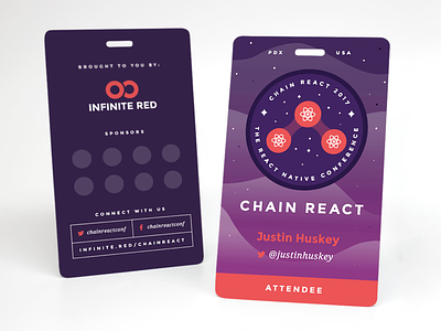 Chain React Attendee Badge badge conference developer lanyard mockup react native