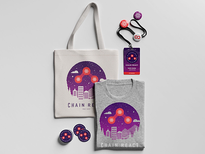 Chain React Attendee Swag branding collateral conference pdx portland react native swag swag bag