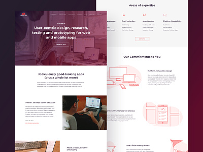 Infinite Red Design Landing Page design desktop illustration landing page layout webflow website website builder