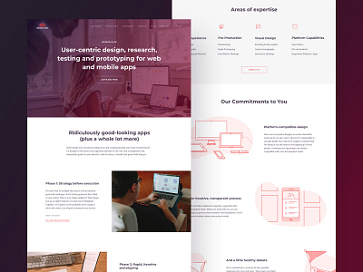 Infinite Red Design Landing Page