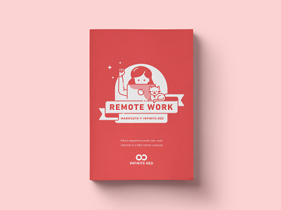 Remote Work Manifesto cat cover design ebook illustration print remote ribbon software tech