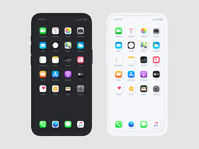 iOS Neumorphism - Dark and Light mode dark mode design ios light mode neumorphism ui