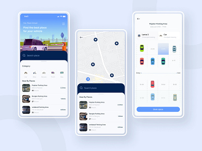 Parking Slot Booking application design design figma ui