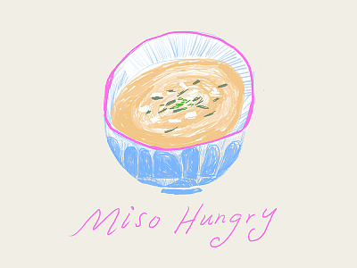 Miso Hungry asian illustration miso pun