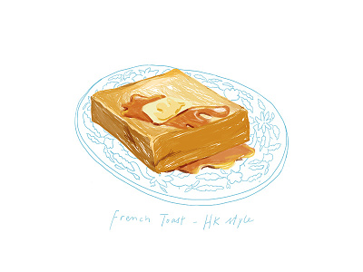 French Toast food french toast hong kong illustration