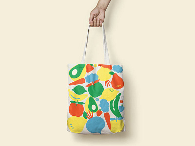 Emilie Tote branding design food fruits illustration restaurant restaurant branding tote