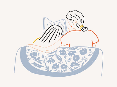 Mother reading editorial illustration mother reading