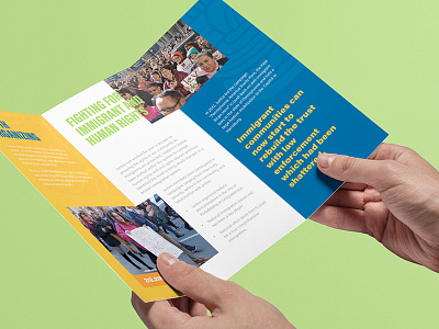 Juntos Tri-fold Brochure brochure graphic design immigrant rights juntos latino non profit print tri fold trifold