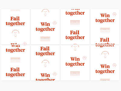 Fail together / win together posters: Concept 2