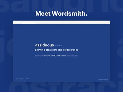 Wordsmith, a vocabulary Chrome Extension