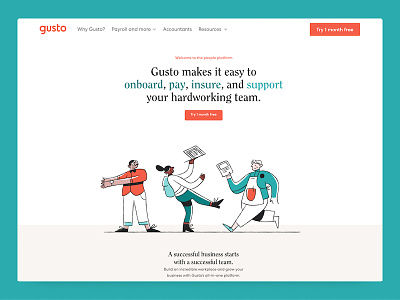 Gusto.com redesign gusto rebrand redesign web webdesign website