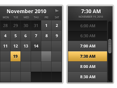Date Time Selector date picker selector time ui