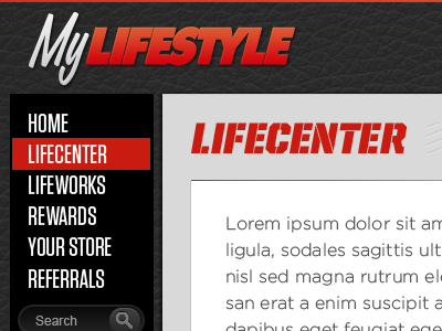 Fitness Web Application app leather logo navigation texture tungsten ui united web