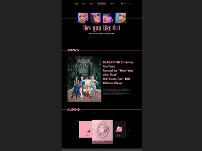 Blackpink landing page