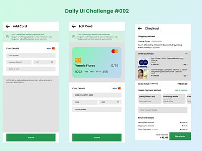 Daily UI Challenge #002 - Credit Card Checkout