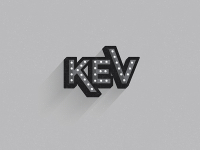 Kev option 1? or... black and white kev lights sign vintage