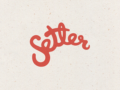 Setler Creative alt word mark logo hand drawn red setler white