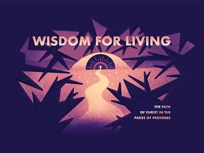 Wisdom for Living cross design eye forest grass illustration jesus procreate proverbs texture trees