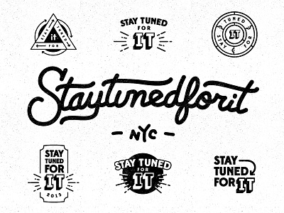 Stay Tuned For It logo options black and white logo stay tuned for it