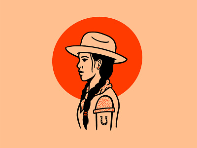 Texas Sun art cowgirl design horseshoe illustration leon bridges open road red orange stetson sun texas texas sun woman