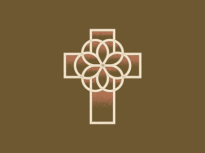 Jesus redeems everything art brick cream cross dark green death to life design easter flower good friday illustration jesus stained glass texture vector vintage