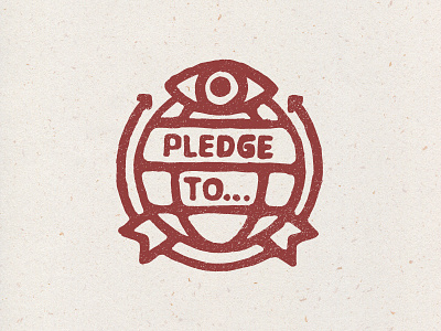 I Pledge To... dark red hand drawn i pledge to... paper