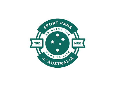 Sport Fans of Australia option 1 australia banner blue green dark green earth