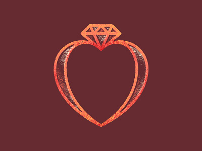 Unused marriage conference icon art branding design diamond heart illustration logo marriage ring texture vector vintage