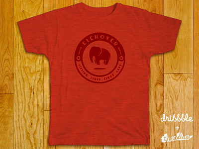Elehover Shirt (Threadlesss Dribbble Contest Shirt) circle dribbble elephant fake lifting moving red shirt threadlesss