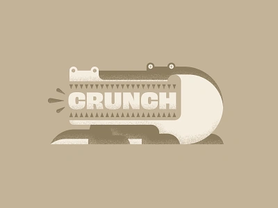 Crunch aligator art design eyes fun illustration illustrator mouth teeth texture vector