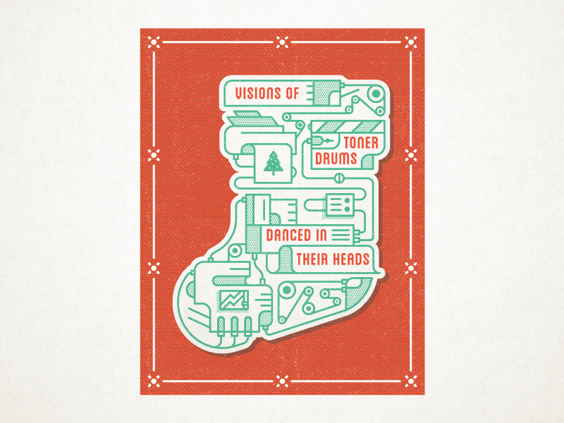 stocking printer christmas cardtyler anthony on dribbble