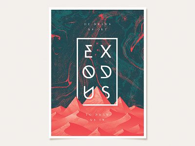 Early Exodus Sermon Series Poster blue egypt exodus marble navy pyramids red texture white