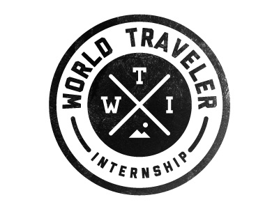 World Traveler Internship Logo logo travel vector