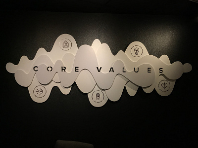 Core Values Wall audio wave black and white core values icon wall