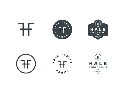 Hale Family Farms Final Logo black brand branding f farm h hff local logo white