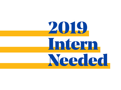 2019 Intern Needed blue design intern kingdom the village church yellow